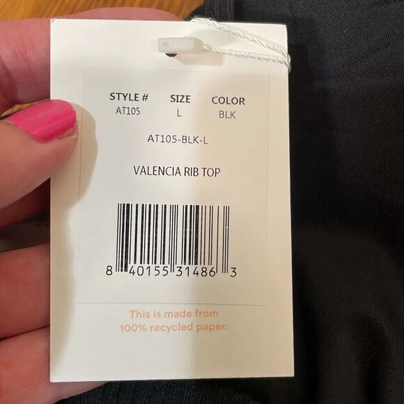 Andie Bikini Set Valencia Top Bikini Bottom Rib Black size Large NWT - Picture 13 of 14